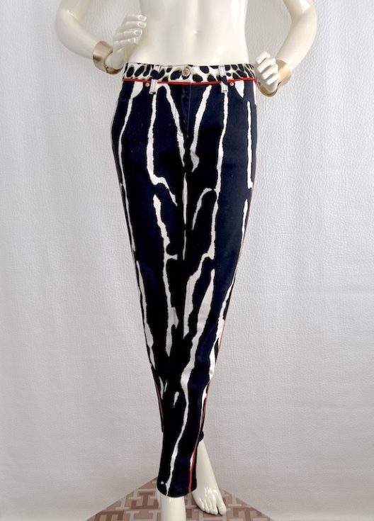 Roberto Cavalli animal print jeans
