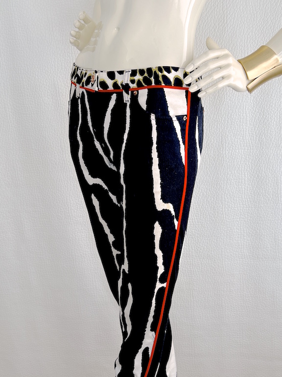 Roberto Cavalli animal print jeans