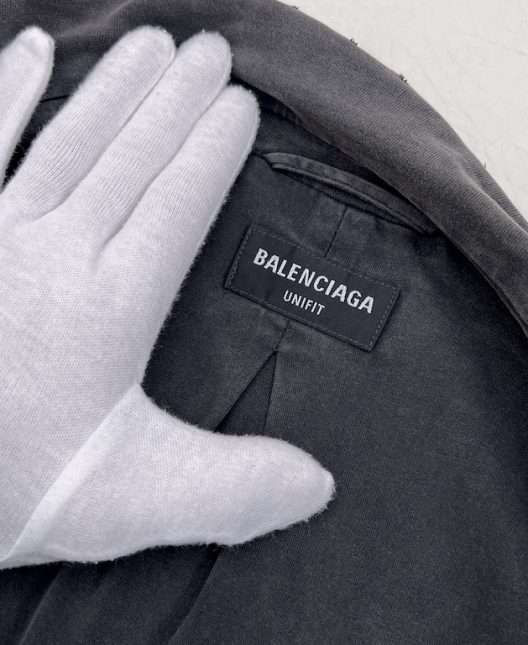 Balenciaga by Demna Gvasalia Distressed Double-Breasted Jacket