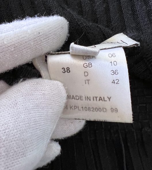 Karl Lagerfeld Black cashmere sweater with suede fringes