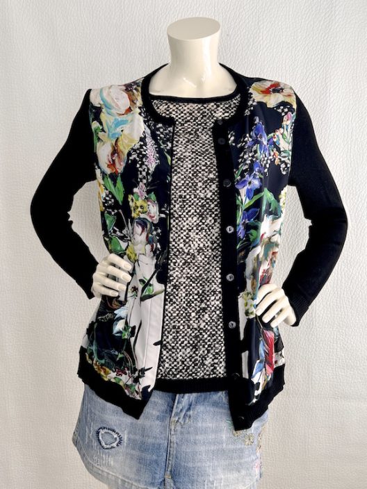 Roberto Cavalli silk - virgin wool cardigan