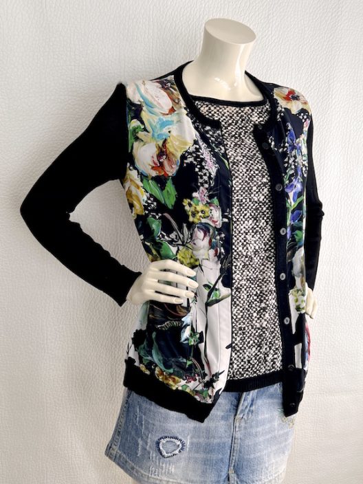 Roberto Cavalli silk - virgin wool cardigan