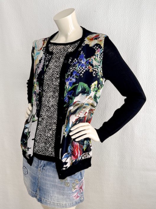 Roberto Cavalli silk - virgin wool cardigan