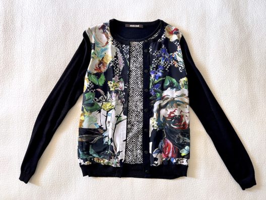 Roberto Cavalli silk - virgin wool cardigan