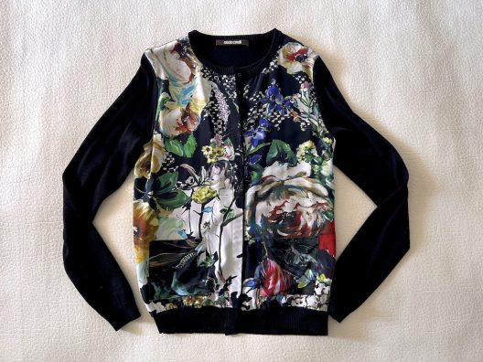 Roberto Cavalli silk - virgin wool cardigan