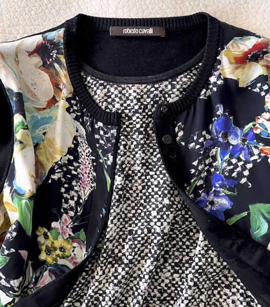 Roberto Cavalli silk - virgin wool cardigan
