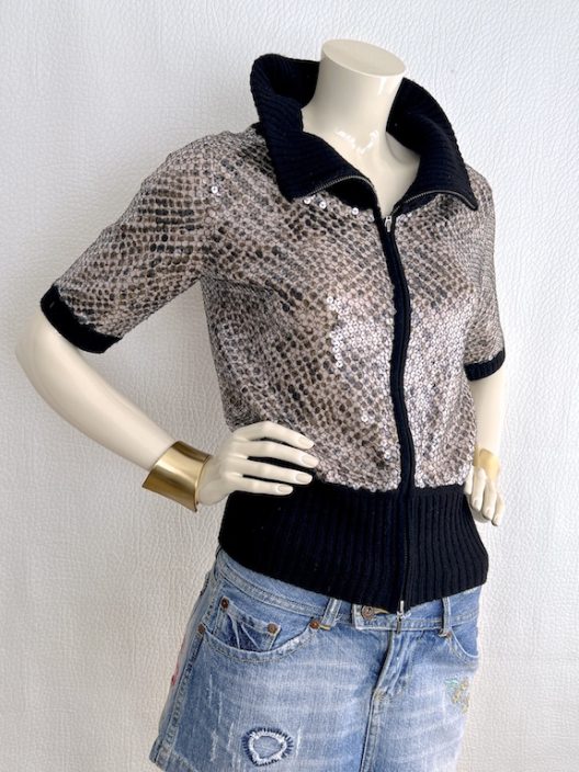Laurel Paris knitted jacket-embellished with sequins