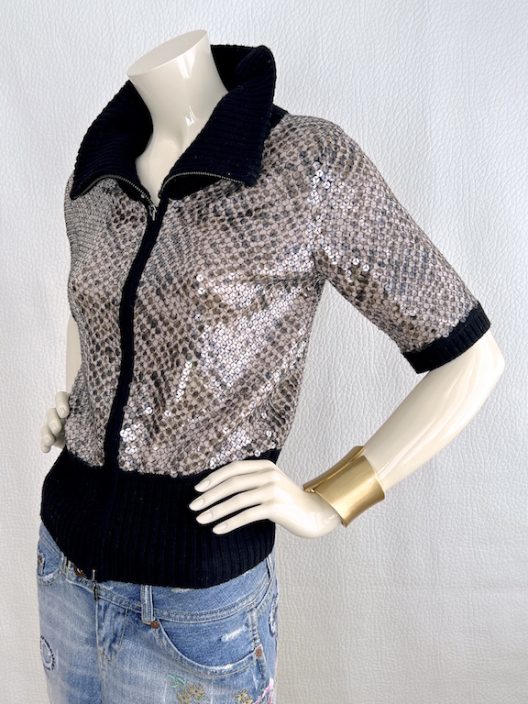 Laurel Paris knitted jacket-embellished with sequins