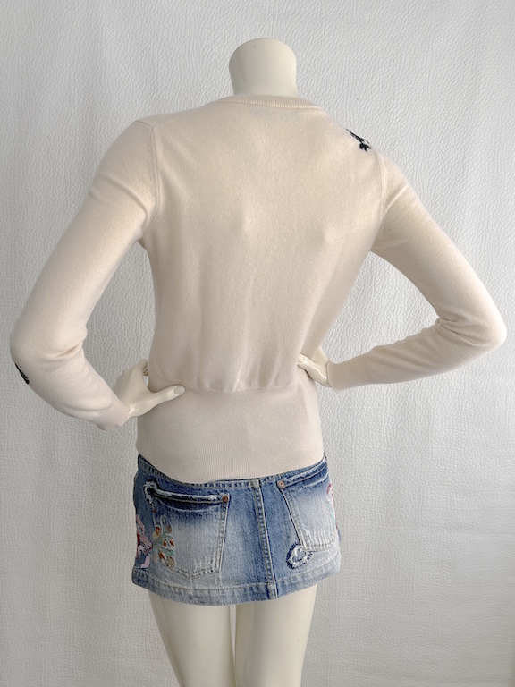Dolce & Gabbana beige cashmere cardigan