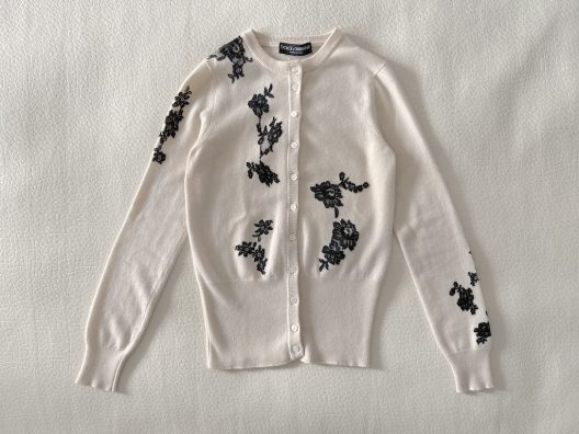 Dolce & Gabbana beige cashmere cardigan