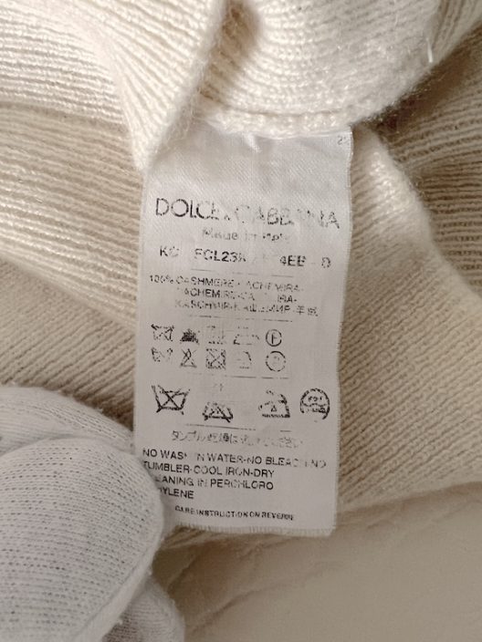 Dolce & Gabbana beige cashmere cardigan