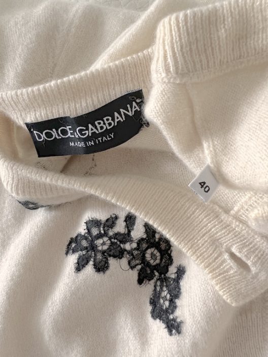 Dolce & Gabbana beige cashmere cardigan