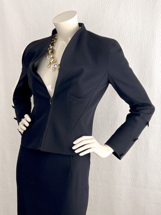 RARE Valentino black wool suit