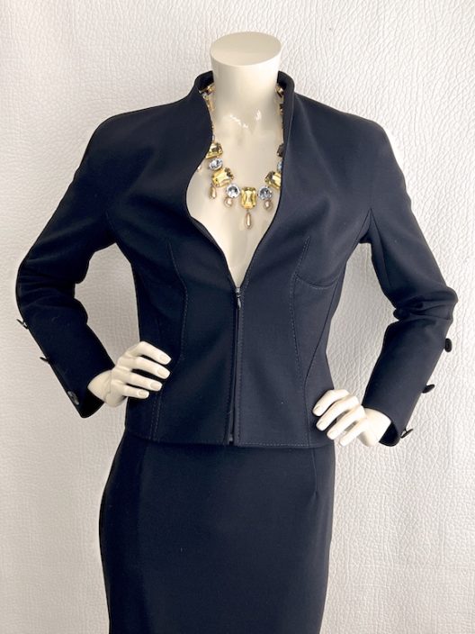 RARE Valentino black wool suit