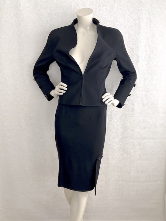 RARE Valentino black wool suit
