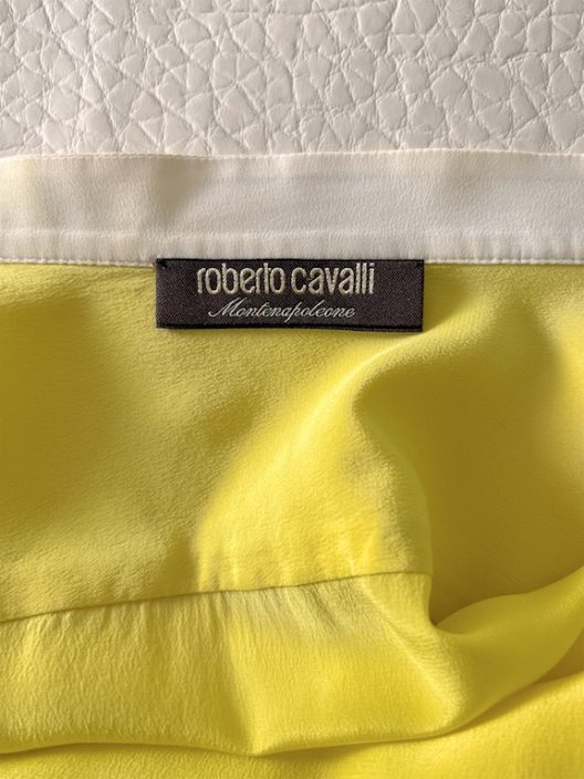 Roberto Cavalli tuxedo style silk blouse