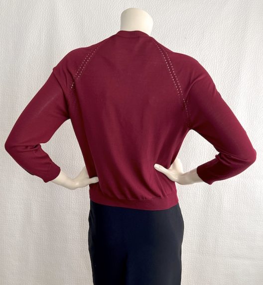 Dolce & Gabbana basic burgundy silk cardigan