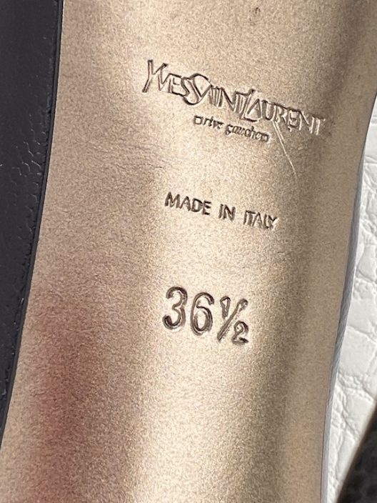 YSL Saint Laurent "Trib Too" Black Leather Pumps - 140mm HeelsPumps