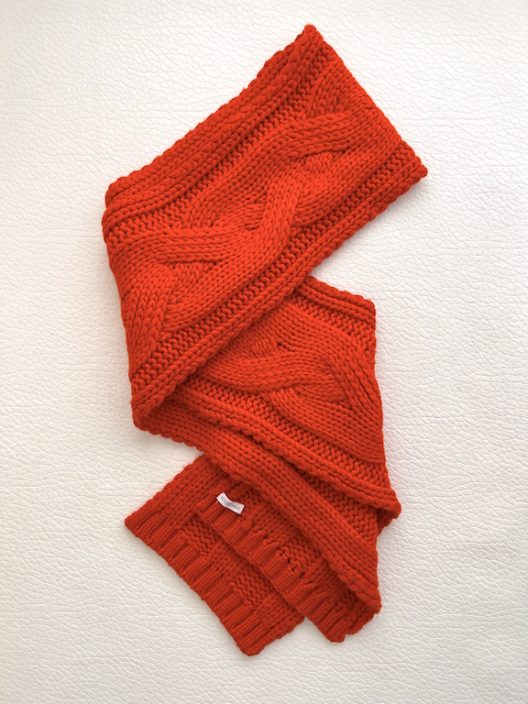 Hermès oversized orange cashmere scarf