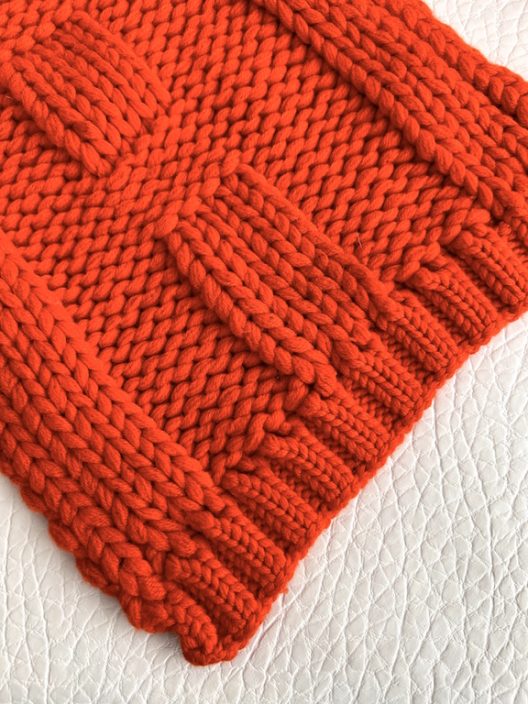 Hermès oversized orange cashmere scarf
