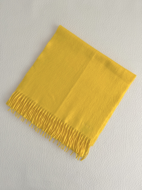Hermès yellowcashmere scarf