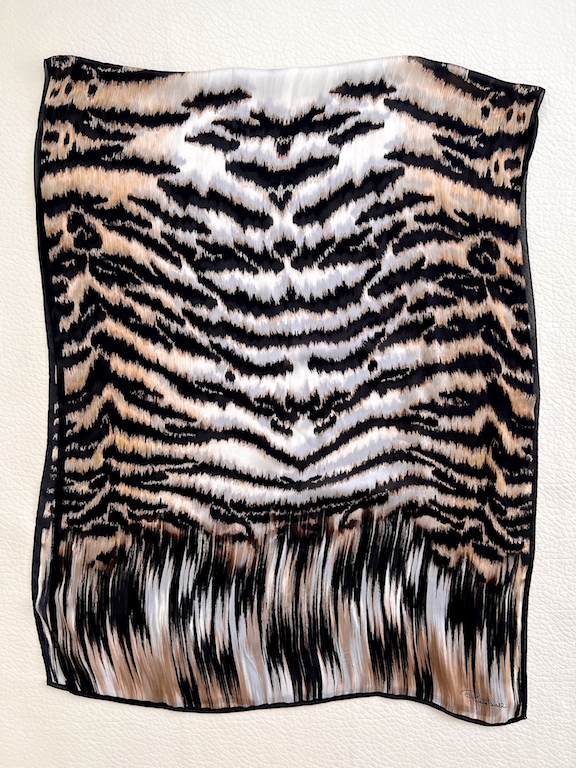 Roberto Cavalli oversized silk scarf