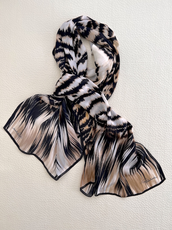 Roberto Cavalli oversized silk scarf