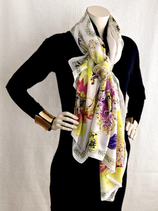 Roberto Cavalli oversized silk scarf