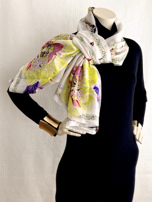 Roberto Cavalli oversized silk scarf
