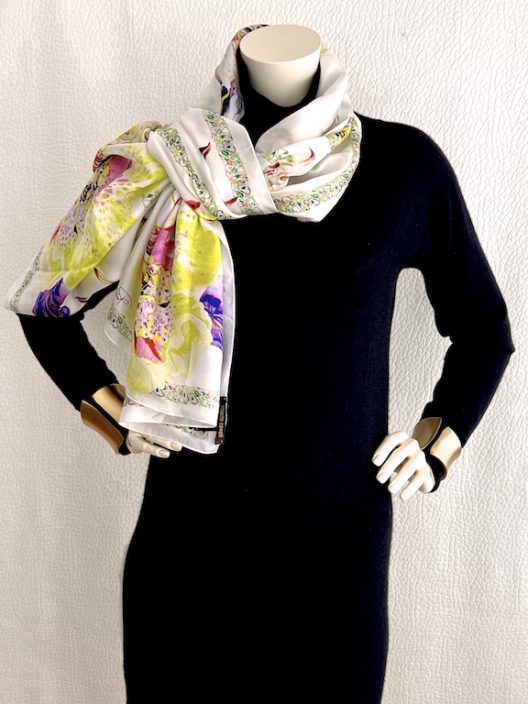 Roberto Cavalli oversized silk scarf