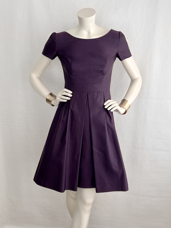 Prada purple silk-wool dress