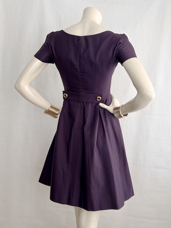 Prada purple silk-wool dress