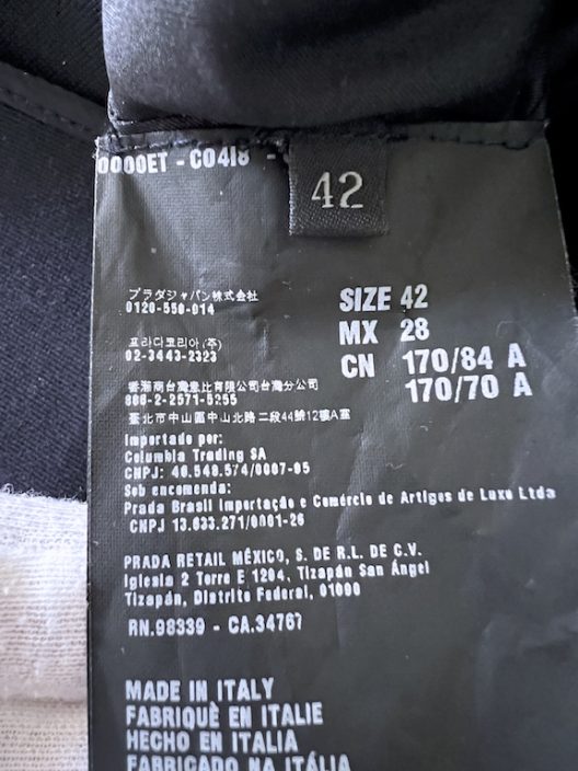 Prada navy knit dress