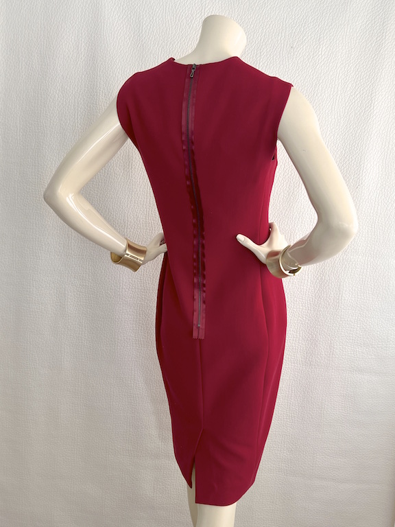 Lanvin red wool knit dress