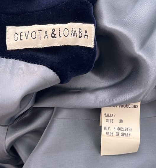 Devota & Lomba long velvet dress