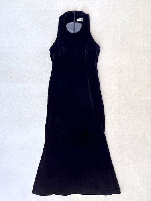 Devota & Lomba long velvet dress
