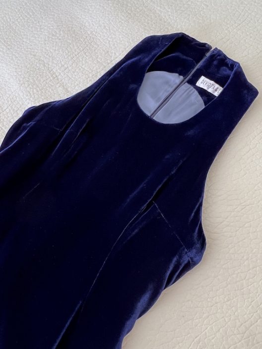 Devota & Lomba long velvet dress