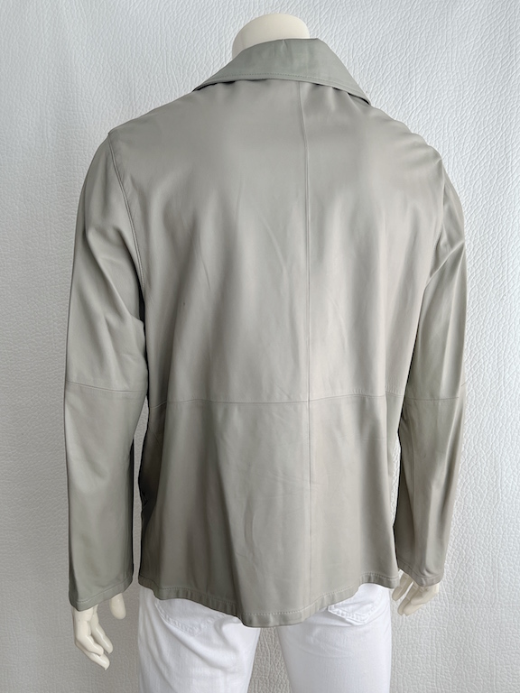 VTG Giorgio Armani Gray Leather Jacket
