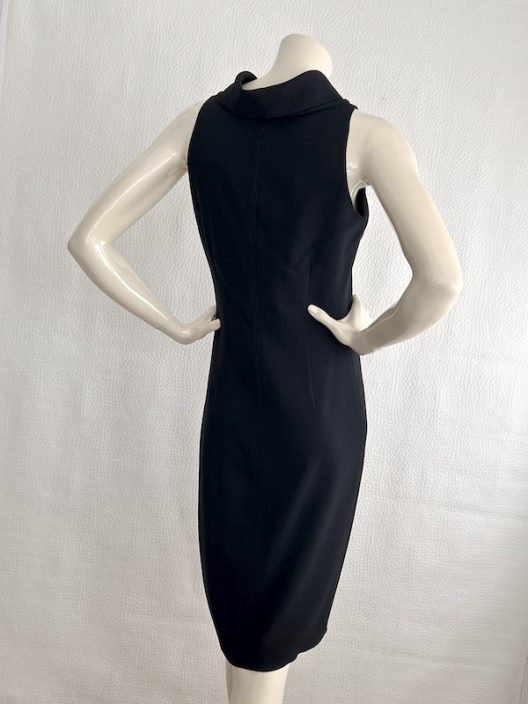 Prada black virgin wool knit dress