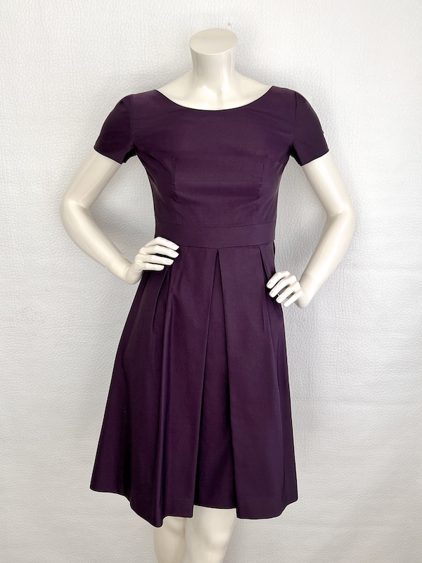 Prada purple silk-wool dress