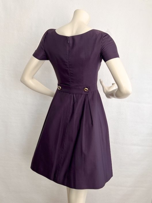 Prada purple silk-wool dress