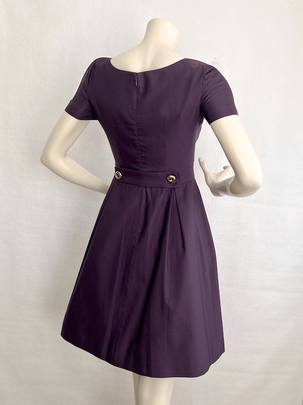 Prada purple silk-wool dress