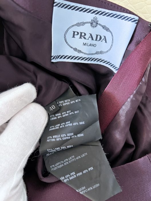 Prada purple silk-wool dress