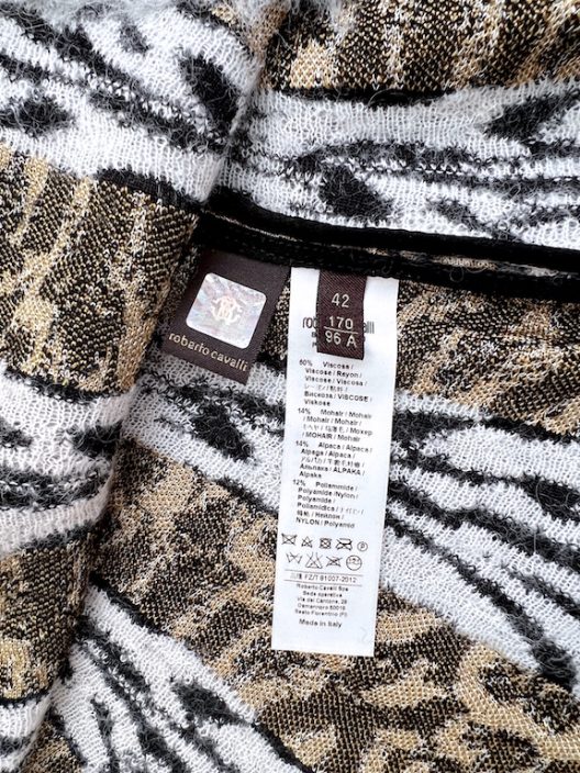 Roberto Cavalli animal print knit skirt