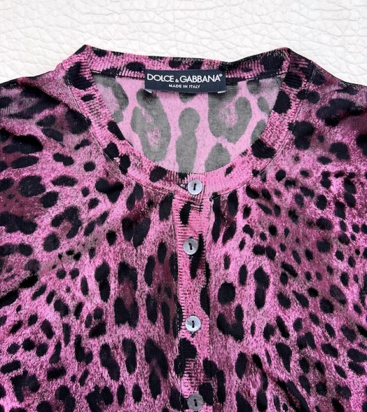 Dolce & Gabbana animal print silk cardigan