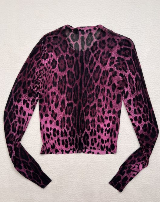 Dolce & Gabbana animal print silk cardigan
