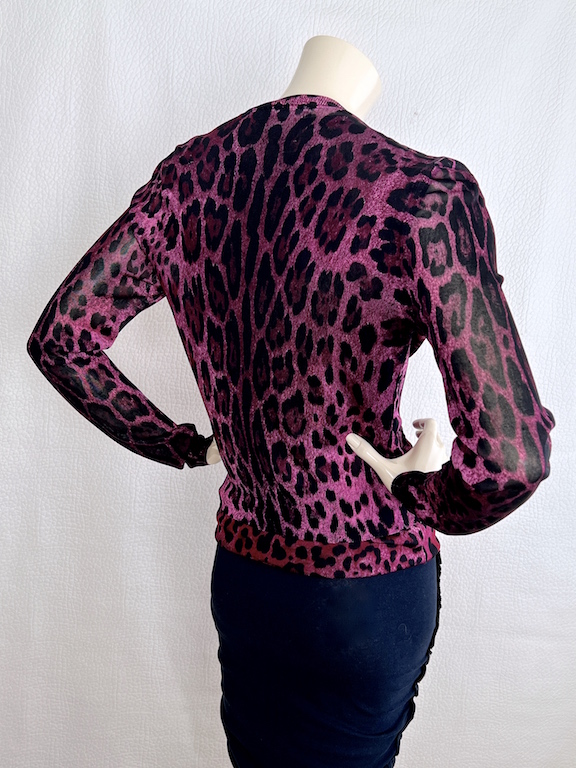 Dolce & Gabbana animal print silk cardigan