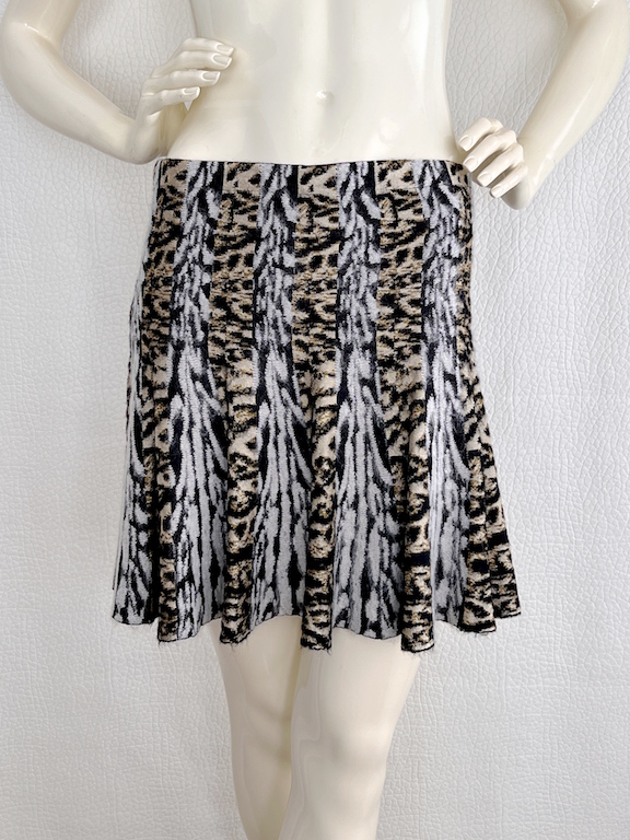 Roberto Cavalli animal print knit skirt