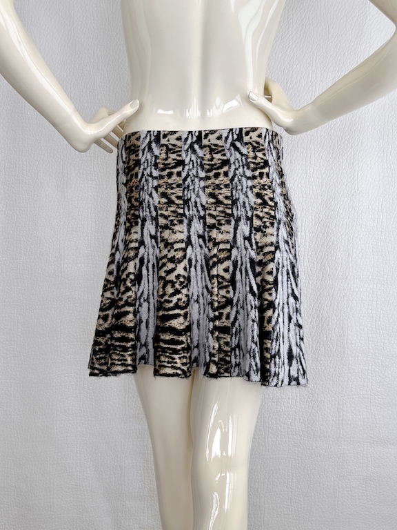 Roberto Cavalli animal print knit skirt