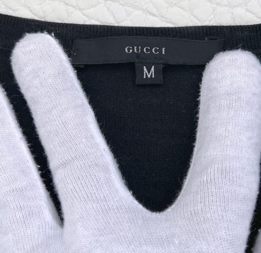 Gucci by Tom Ford black virgin wool cardigan
